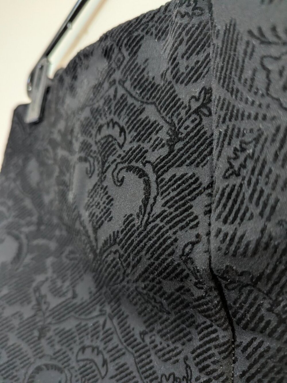 Nygard Slims Size L 14/16 Black Damask Jacquard Pull-On Leggings - Picture 5 of 11